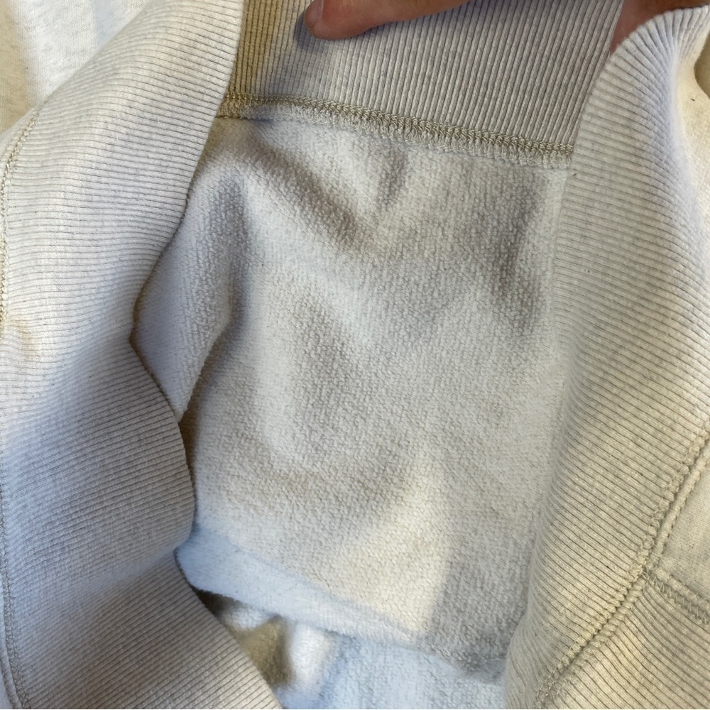 American Eagle Hoodie Unisex Size Medium White Fleeced Lined Pullover - Picture 8 of 11
